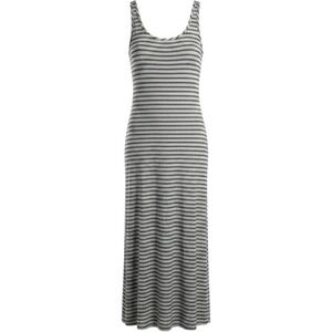 Stem Womens Gray Striped Sleeveless Modal Blend Maxi Dress Size L Side Slit